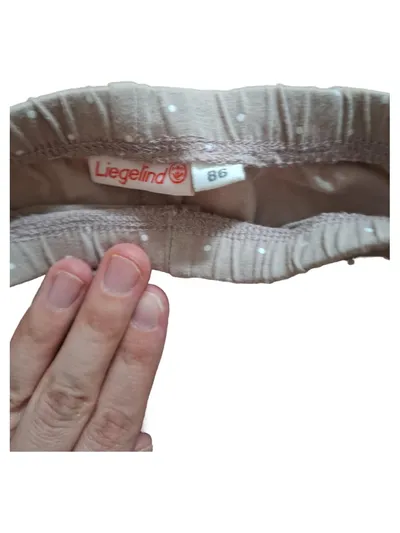 LIEGELIND Radhose Kinder Mädchen Beige Punkte Gr. 86