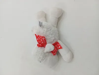 Sheepworld Kuscheltier Schaf Weiß Plüschtier Stofftier mit roter Schleife 17 cm