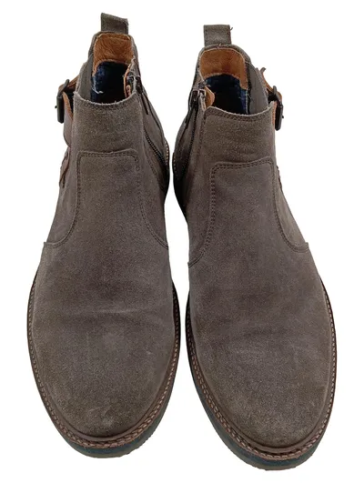 Varese Herren Stiefelette Chelsea Boots Braun Wildleder Gr. 41