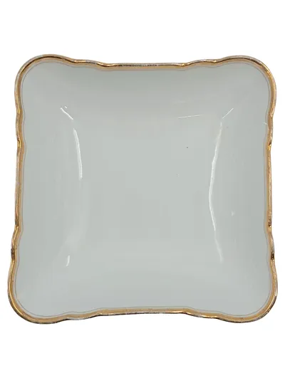 Bavaria Dekoschale Weiß Goldrand Keramik 17x5 cm Klassisch