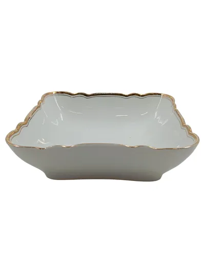 Bavaria Dekoschale Weiß Goldrand Keramik 17x5 cm Klassisch