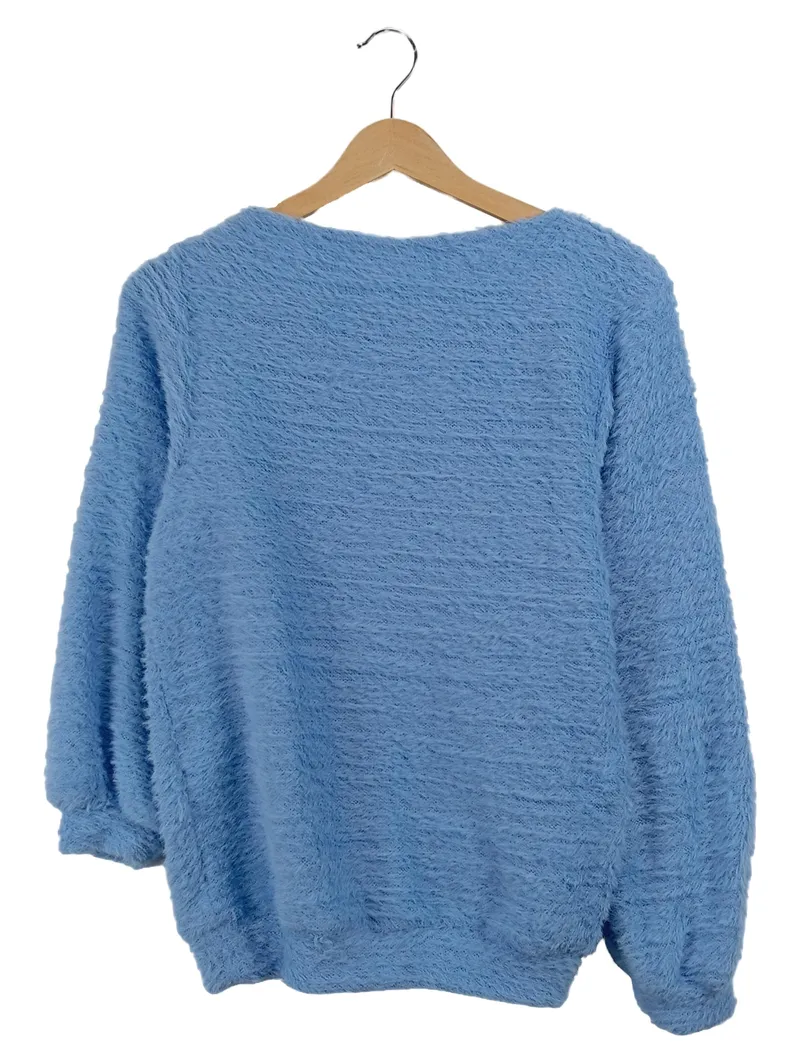 ASOS Design Damen Pullover Flauschig Blau Gr. 34 XS Casual 2