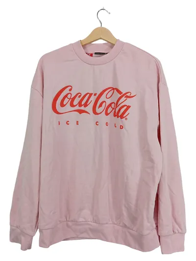 ASOS Design Coca-Cola Pullover Damen Rosa Gr. 36 S Sweatshirt Logo Print