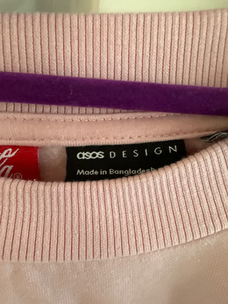 ASOS Design Coca-Cola Pullover Damen Rosa Gr. 36 S Sweatshirt Logo Print 3