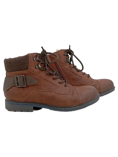 bugatti Herren Stiefel Schnürstiefel Leder Braun Gr. 42