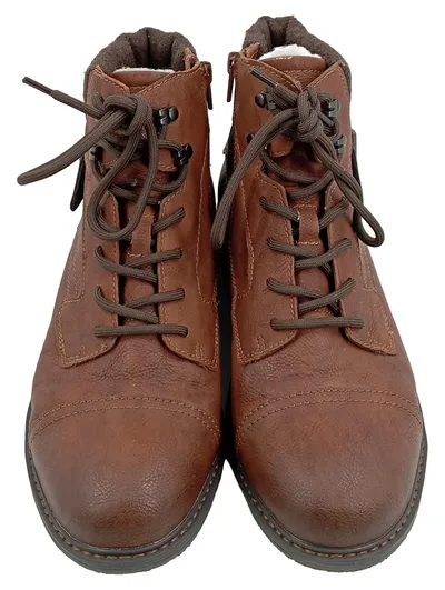 bugatti Herren Stiefel Schnürstiefel Leder Braun Gr. 42