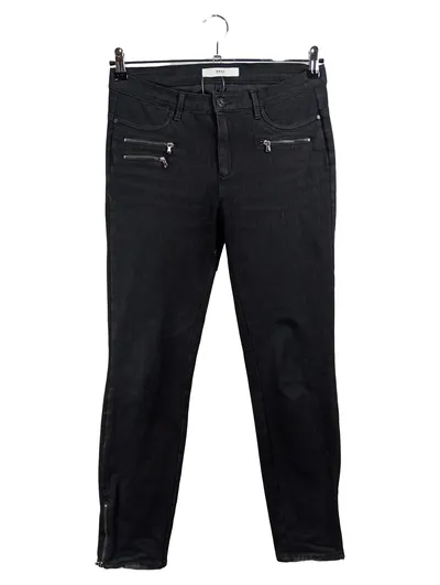 BRAX Damen Stoffhose Schwarz Gr. 40 W31 L29 Reißverschluss-Details