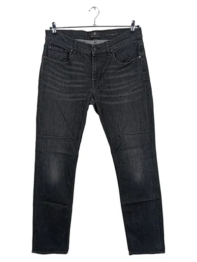 7 For All Mankind Slimmy Jeans Hose Dunkelgrau Denim Look Gr. 44 W35