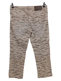 Marc Cain Damen Stoffhose Beige Animal-Print Gr. 40 W31 L24 Baumwolle 2