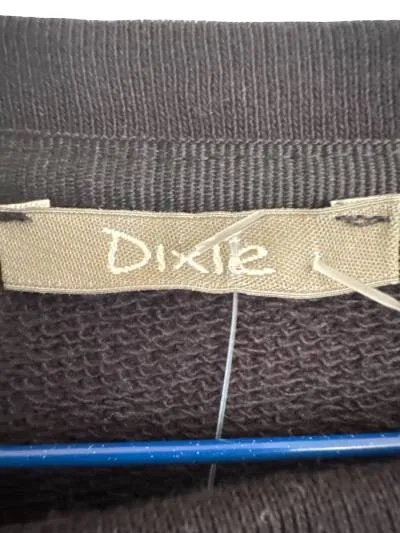 Dixie Damen Pullover Gr. 38 M Schwarz Pailletten-Ärmel Glamourös