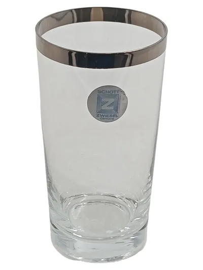 SCHOTT ZWIESEL Trinkglas Wasserglas Platinrand Transparent Elegant 12cm