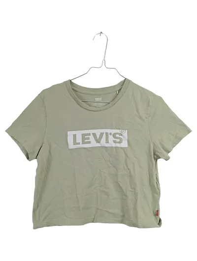 Levi's Damen T-Shirt Cropped Logo Print Grün Gr. XS 34