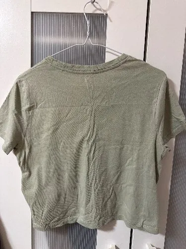 Levi's Damen T-Shirt Cropped Logo Print Grün Gr. XS 34