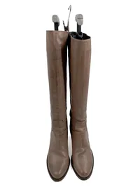 Evita Damen Langschaftstiefel Stiefel Braun Leder Gr. 39 Absatz Klassisch 2