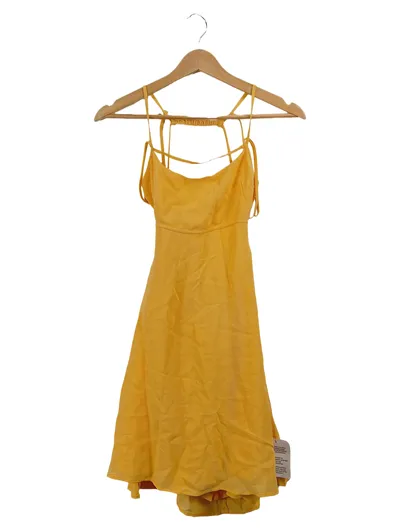 ASOS Design Sommerkleid Damen Gelb Gr. 36 Trägerkleid Minikleid Casual