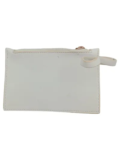 Beverly Hills Polo Club Damen Clutch Weiß Polyurethan 15x10cm Handgelenktasche