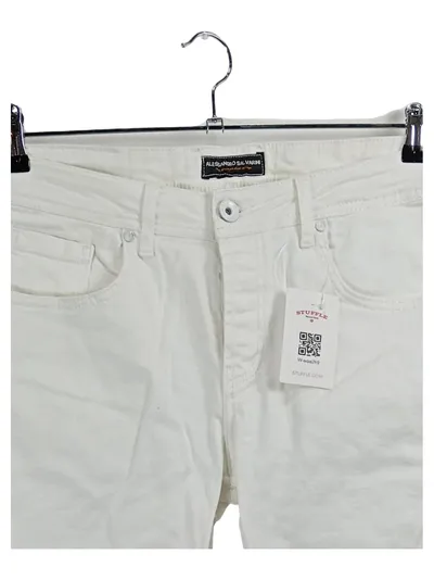 Alessandro Salvarini Herren Jeans Regular Fit Weiß Gr. W33 L30 Casual