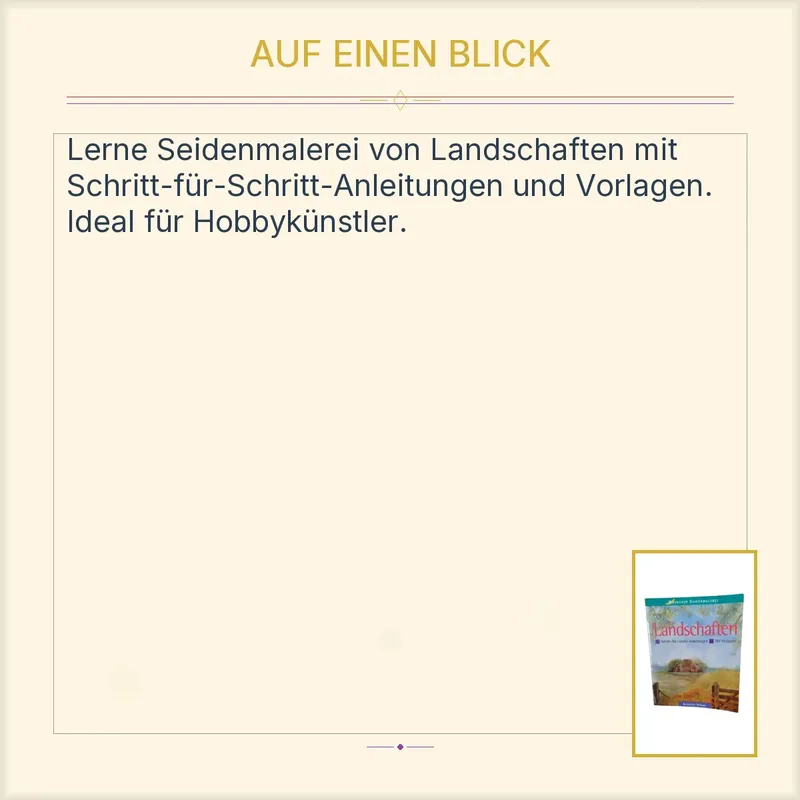 Workshop Seidenmalerei Landschaften Augustus Verlag Hobbybuch Basteln Vorlagen 2
