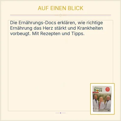 Die Ernährungs Docs Vitales Herz DVD NDR Ernährung Gesundheit Herz