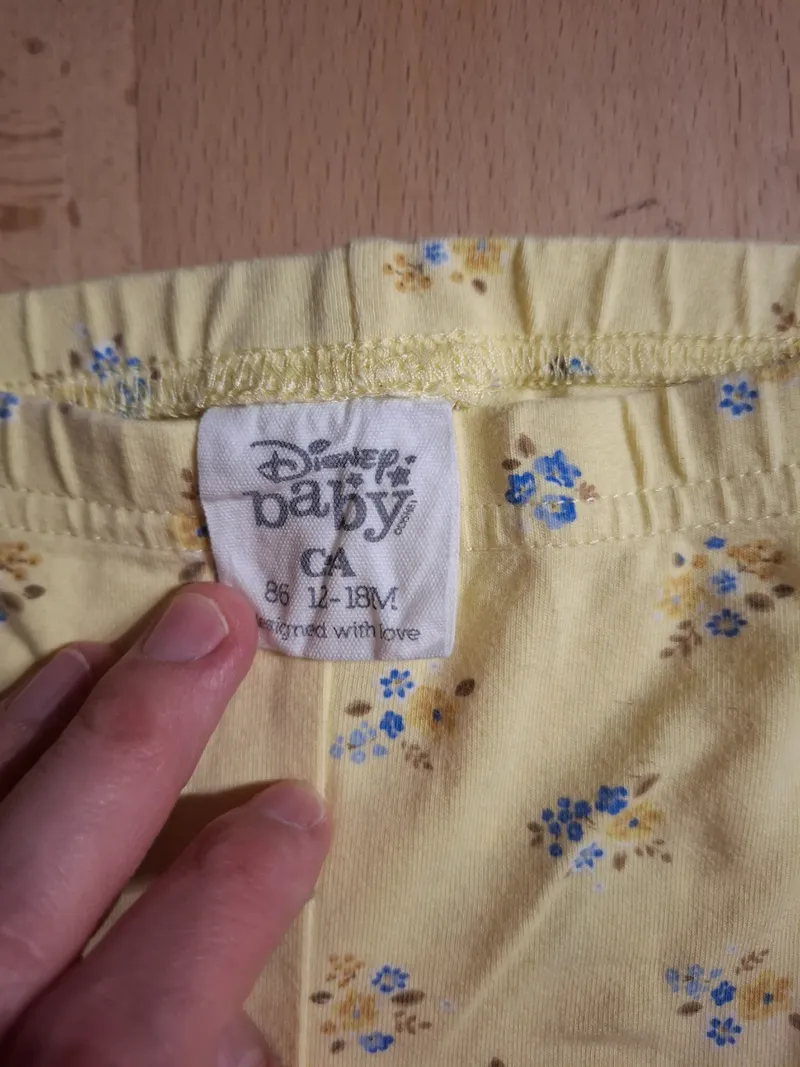 Disney Baby Mädchen Stoffhose Hose Gelb Blumenmuster Gr. 86 3
