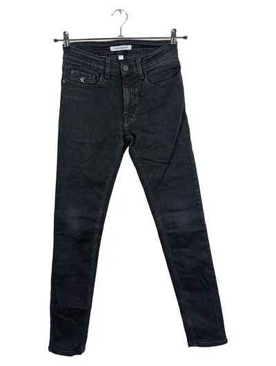 Calvin Klein Jeans Kinder Slim Fit Hose Schwarz Gr. 152 (14) Baumwolle