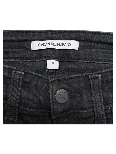Calvin Klein Jeans Kinder Slim Fit Hose Schwarz Gr. 152 (14) Baumwolle