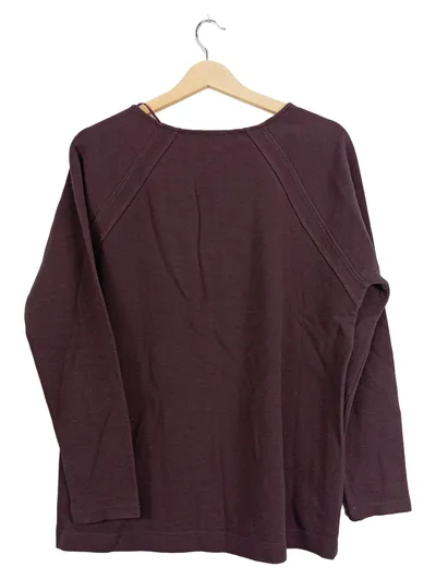 Cartoon Pullover Damen Gr. 42 XL Lila Rippstrick Langarm Casual