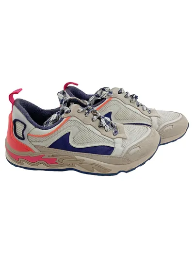 Sandro Damen Sneaker Low Mehrfarbig Beige Blau Pink Gr. 40 Streetwear