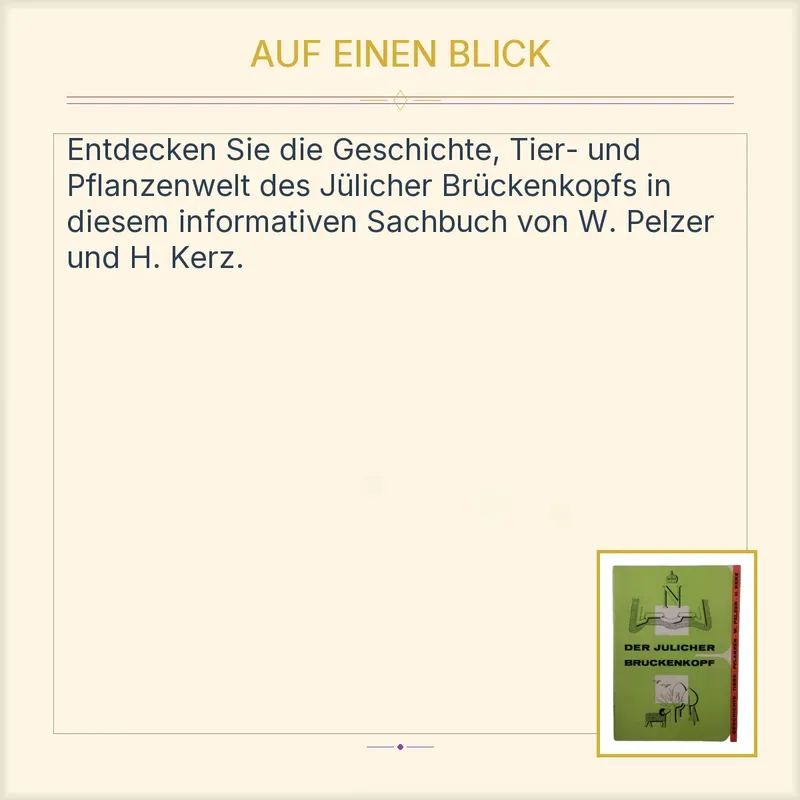 Der Jülicher Brückenkopf W. Pelzer H. Kerz Geschichte Tiere Pflanzen 3