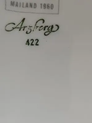 Arzberg 2050 Essteller Porzellan Grau Grand Prix Triennale 1960