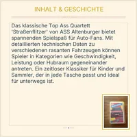 ASS Altenburger Top Ass Quartett Straßenflitzer Kartenspiel Auto 8