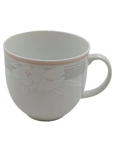 Eschenbach Kaffeetasse Tasse Weiß Blumenmuster Keramik 250ml