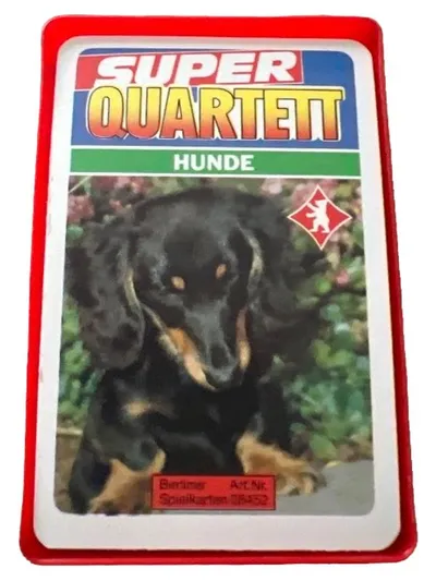 Super Quartett Hunde Berliner Spielkarten Kartenspiel Tierquartett