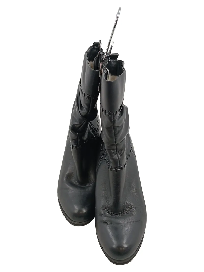 Caprice Stiefelette Damen Leder Schwarz Gr. 36.5 Absatz 9 cm 2