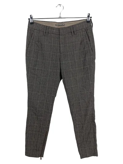 DRYKORN Damen Stoffhose Kariert Grau Gr. 27 W27, 36, S Reißverschluss