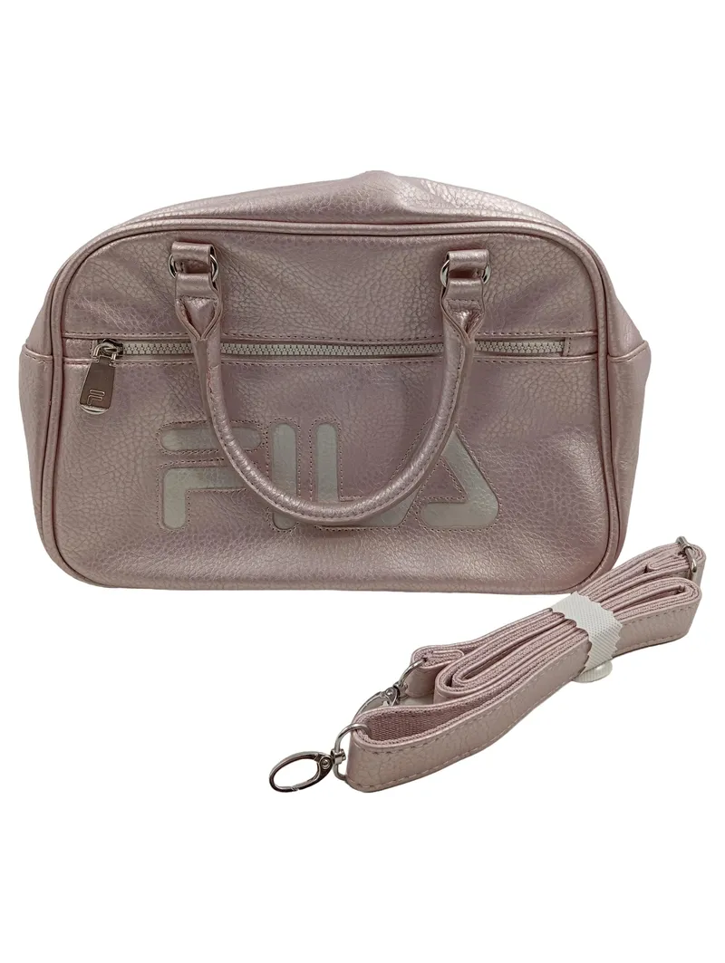 FILA Damen Beuteltasche Umhängetasche Rosa Polyurethan 35x25cm Sportlich 2