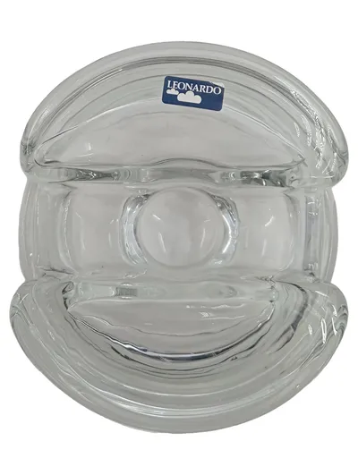 Leonardo Kerzenhalter Glas Transparent 7 cm Teelichthalter Modern Rund