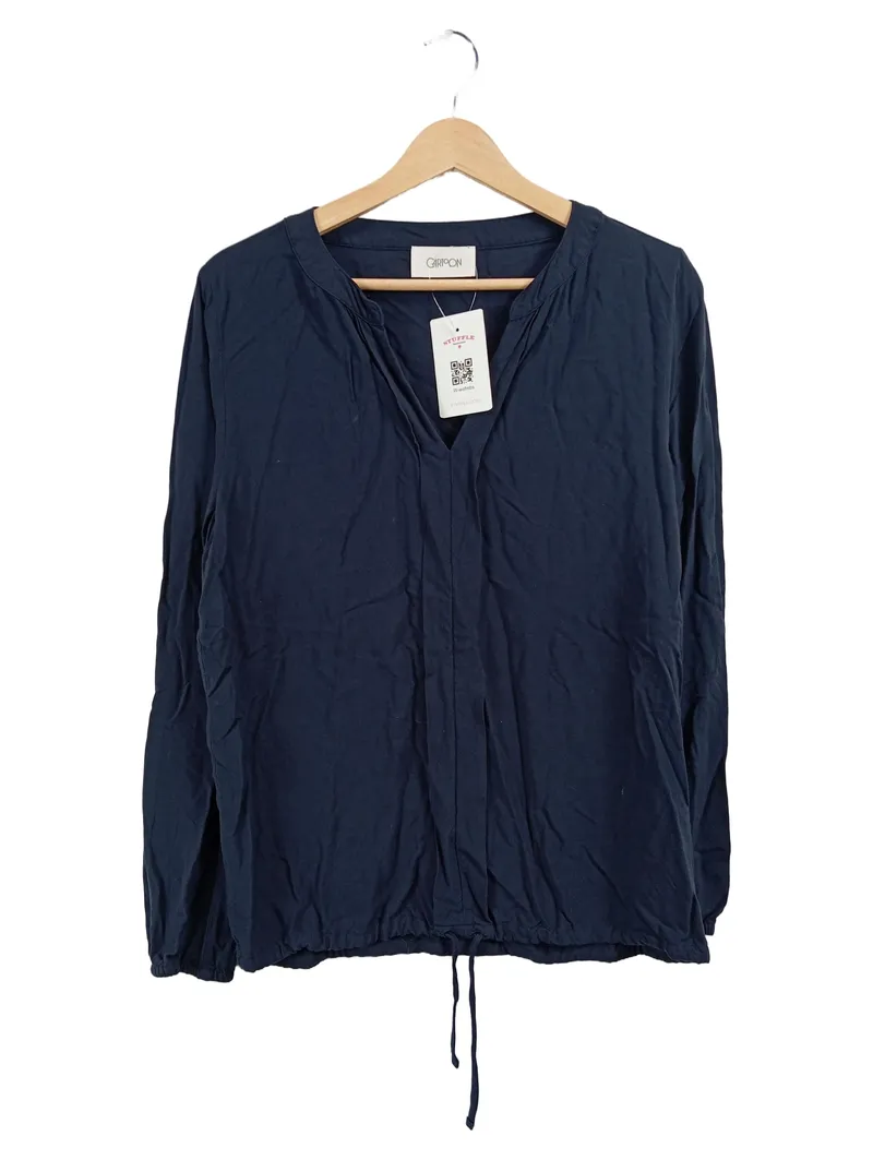 Cartoon Damen Langarmshirt Blau Gr. 40 Viskose Casual 1
