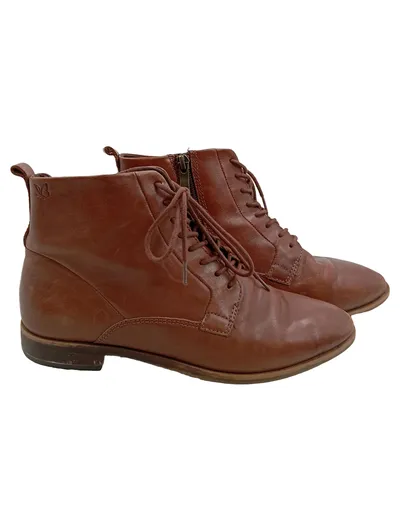 Caprice Damen Stiefelette Schnürstiefelette Braun Gr 38 Casual Leder
