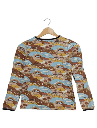 Småfolk Kinder Pullover Langarmshirt Gr. 134 Mehrfarbig Tiermotive