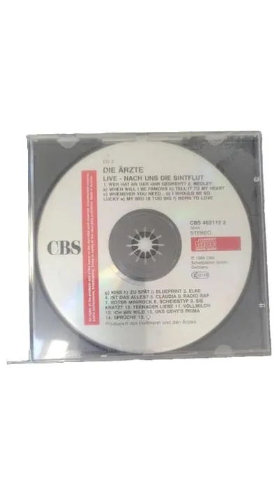 Die Ärzte - Live Nach Uns Die Sintflut CD Album CBS Rockmusik