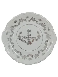 Bavaria Sammelteller Zur Silberhochzeit Porzellan Weiß 27 cm 1