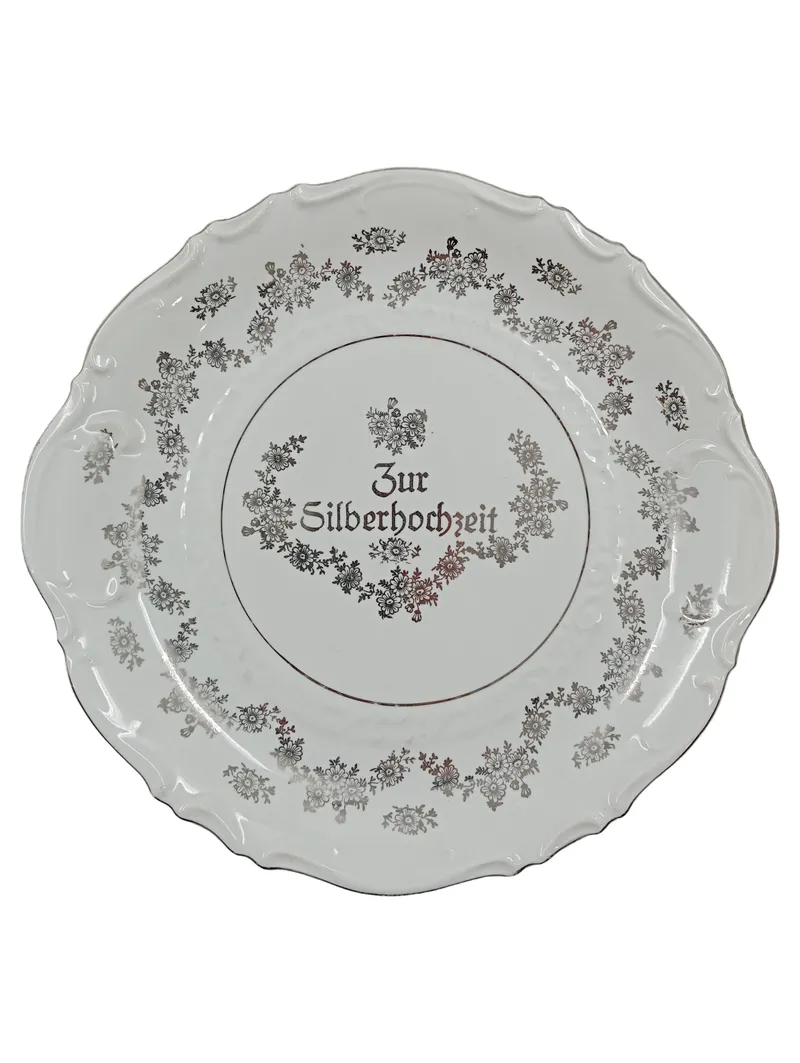Bavaria Sammelteller Zur Silberhochzeit Porzellan Weiß 27 cm 1