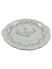 Bavaria Sammelteller Zur Silberhochzeit Porzellan Weiß 27 cm 2