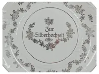 Bavaria Sammelteller Zur Silberhochzeit Porzellan Weiß 27 cm 3