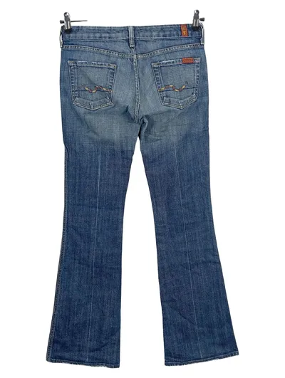 7 For All Mankind Damen Jeans Bootcut Blau W25, 34, XS