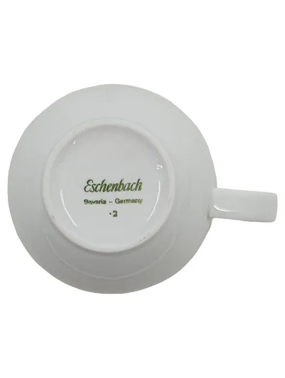 Eschenbach Kaffeekanne Weiß Keramik Blumenmuster Klassisch 8 cm