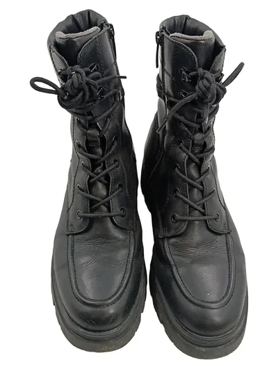 Tamaris Damen Stiefeletten Schnürstiefel Leder Schwarz Gr. 39 Casual