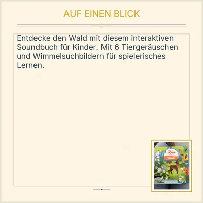 Mein Entdecker Sound Buch Wald Charlie Pop Kinderbuch mit 6 Sounds Wimmelbilder