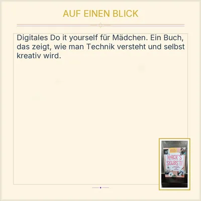 Hack's selbst! Digitales Do it yourself für Mädchen Chris Köver Beltz & Gelberg